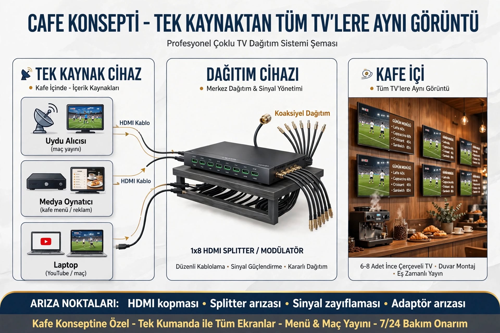 Kafe & Restoran TV Arıza